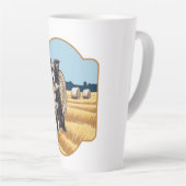 農場のボーダーコリー カフェラテマグ (右アングル)