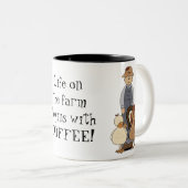 農場のマグの生命 ツートーンマグカップ (正面右)