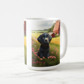 農場のラブラドール・レトリーバー コーヒーマグカップ (正面右)