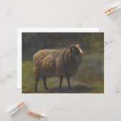農場のラム（雄の羊） (by Rosa Bonheur) カード (正面/裏面インサイチュ)