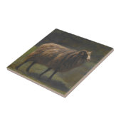 農場のラム（雄の羊） (by Rosa Bonheur) タイル (側面)