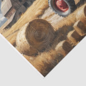 農場のランドスケープ上のトラクター#3デコページ 薄葉紙 (詳細)