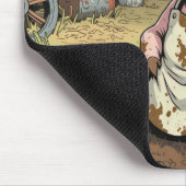 農場の中でハッピーマンガ豚 マウスパッド (コーナー)