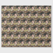 農場の中でハッピーマンガ豚 ラッピングペーパー (フラット)