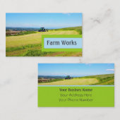 農場の仕事、分野およびトラクターの名刺 名刺 (正面/裏面)