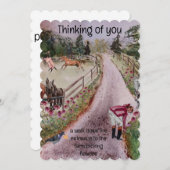 農場の入り口を歩いて行く シーズンカード (正面/裏面)