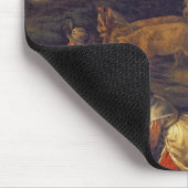 農場の内部かせん断のヒツジ マウスパッド (コーナー)