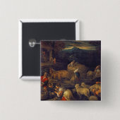 農場の内部かせん断のヒツジ 缶バッジ (正面&裏面)