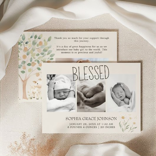 農場の動物たち メadow Friends 赤ちゃんのお知らせ 招待状