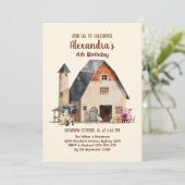 農場の動物たち　誕生日 招待状 (スタンド正面)