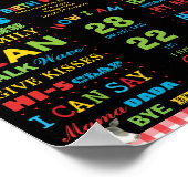 農場の動物たち 1歳の誕生日マイルストーン 誕生統計 ポスター (角)