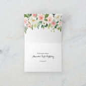 農場の動物と花の女の子の赤ちゃんシャワー感謝カード サンキューカード (内部)