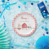 農場の動物と赤い納屋の誕生日パーティー紙皿 ペーパープレート (パーティー)