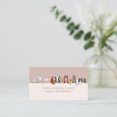 農場の動物のカスタム文字 名刺 (スタンド正面)