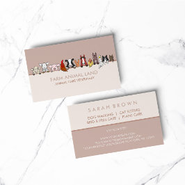 農場の動物のカスタム文字 名刺