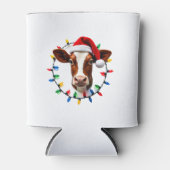 農場の動物のクリスマスパジャマのコスチューム農家のクリスマス 缶クーラー (正面)