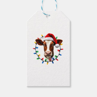 農場の動物のクリスマスパジャマのコスチューム ファーマー クリスマス ギフトタグ