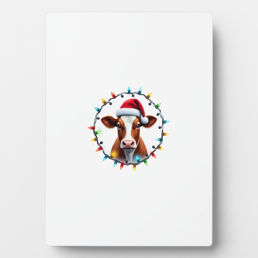 農場の動物のクリスマスパジャマのコスチューム 農家のクリスマス フォトプラーク (正面)