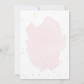 農場の動物の女の子がパーティー動物の誕生日を呼ぶ 招待状 (裏面)