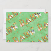 農場の動物の言葉のベビーシャワー招待状 招待状 (裏面)