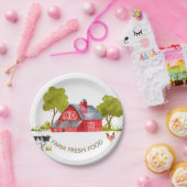 農場の動物の誕生日お祝いペーパープレート ペーパープレート (パーティー)