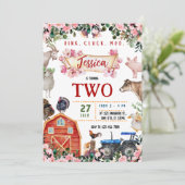 農場の動物の誕生日招待状 招待状 (スタンド正面)