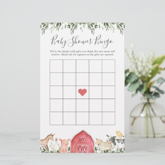 農場の動物の赤ちゃんシャワービンゴゲームで (スタンド正面)