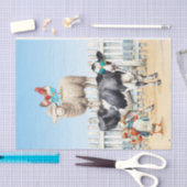 農場の動物をビーチデコペ紙 薄葉紙 (クラフト)