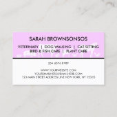 農場の動物キャラクター 名刺 (裏面)