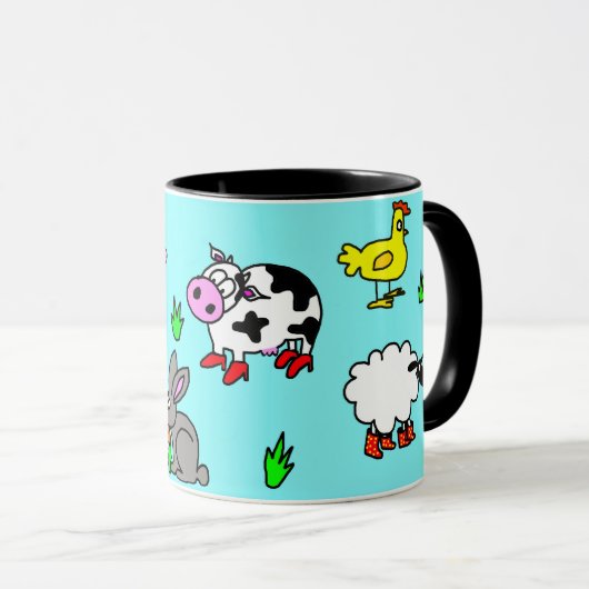 農場の動物マグ マグカップ (正面右)