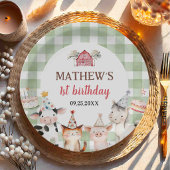 農場の動物 バーンヤード 1歳の誕生日 ペーパープレート