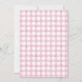 農場の動物 ピンクの納屋の女の子 3歳の誕生日 招待状 (裏面)