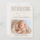 農場の動物 メドウ フレンズ ベビー発表 招待状 (正面)