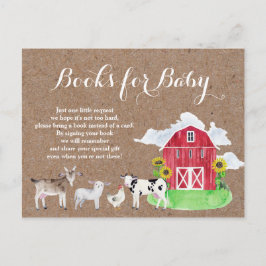 農場の動物 水彩クラフト 赤ちゃんのための本 インビテーションポストカード