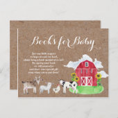 農場の動物 水彩クラフト 赤ちゃんのための本 インビテーションポストカード (正面/裏面)