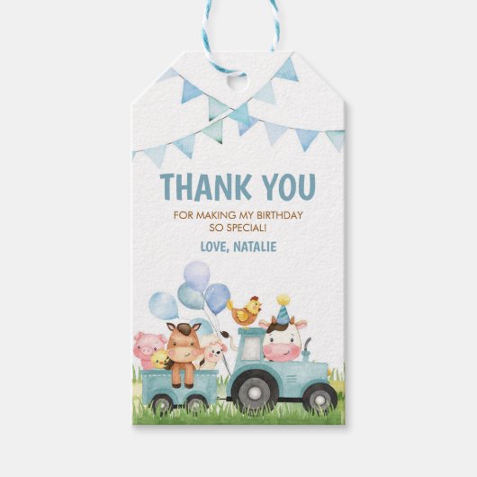 農場の動物・納屋・牧場のギフトタグ ギフトタグ (正面)