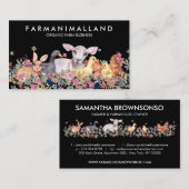 農場の動物 羊 鶏 あひる 名刺 (正面/裏面)