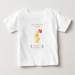 農場の動物 誕生日少女Tシャツ 編集可能 ベビーTシャツ