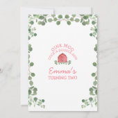 農場の動物 赤い納屋の葉の誕生日招待状 招待状 (裏面)