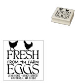 農場の卵のカートンのラベルから新規にパーソナライズ ラバースタンプ (押印)