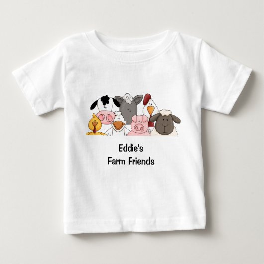 農場の友人の子供のTシャツ ベビーTシャツ (正面)