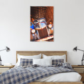 農場の古いさびたトラック キャンバスプリント (インサイチュ (寝室))