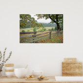 農場の古いフェンス ポスター (キッチン)