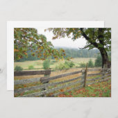 農場の古い塀 サンキューカード (正面/裏面)