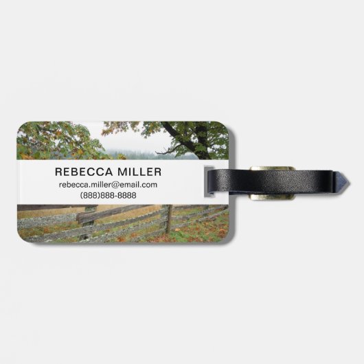 農場の古い塀 ラゲッジタグ (裏面横)