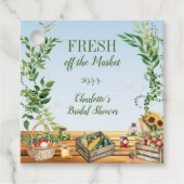 農場の市場スタイルのブライダルシャワー　新鮮な市場から届いたばかり フェイバータグ (正面)