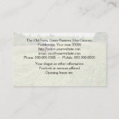 農場の建築業者の名刺 名刺 (裏面)