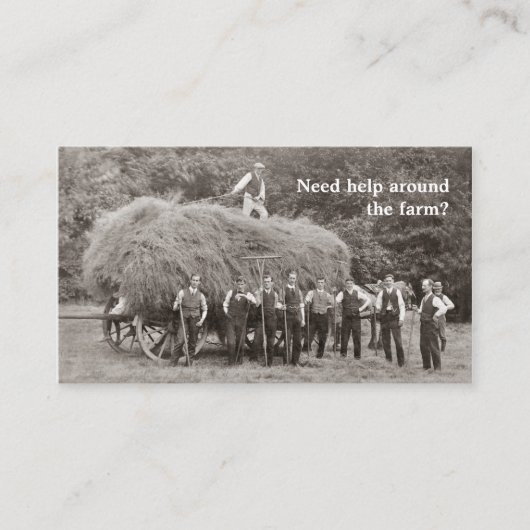 農場の建築業者の名刺 名刺 (正面)