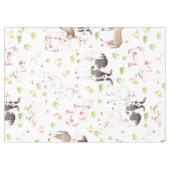 農場の手描きの水彩画動物 テーブルクロス (正面(横))