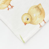 農場の手描きの水彩画動物 フリースブランケット (角)